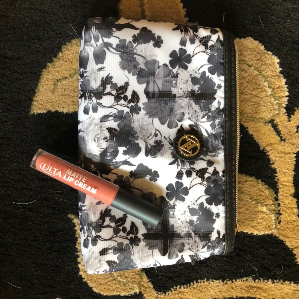 Ulta matte lip cream + floral makeup bag